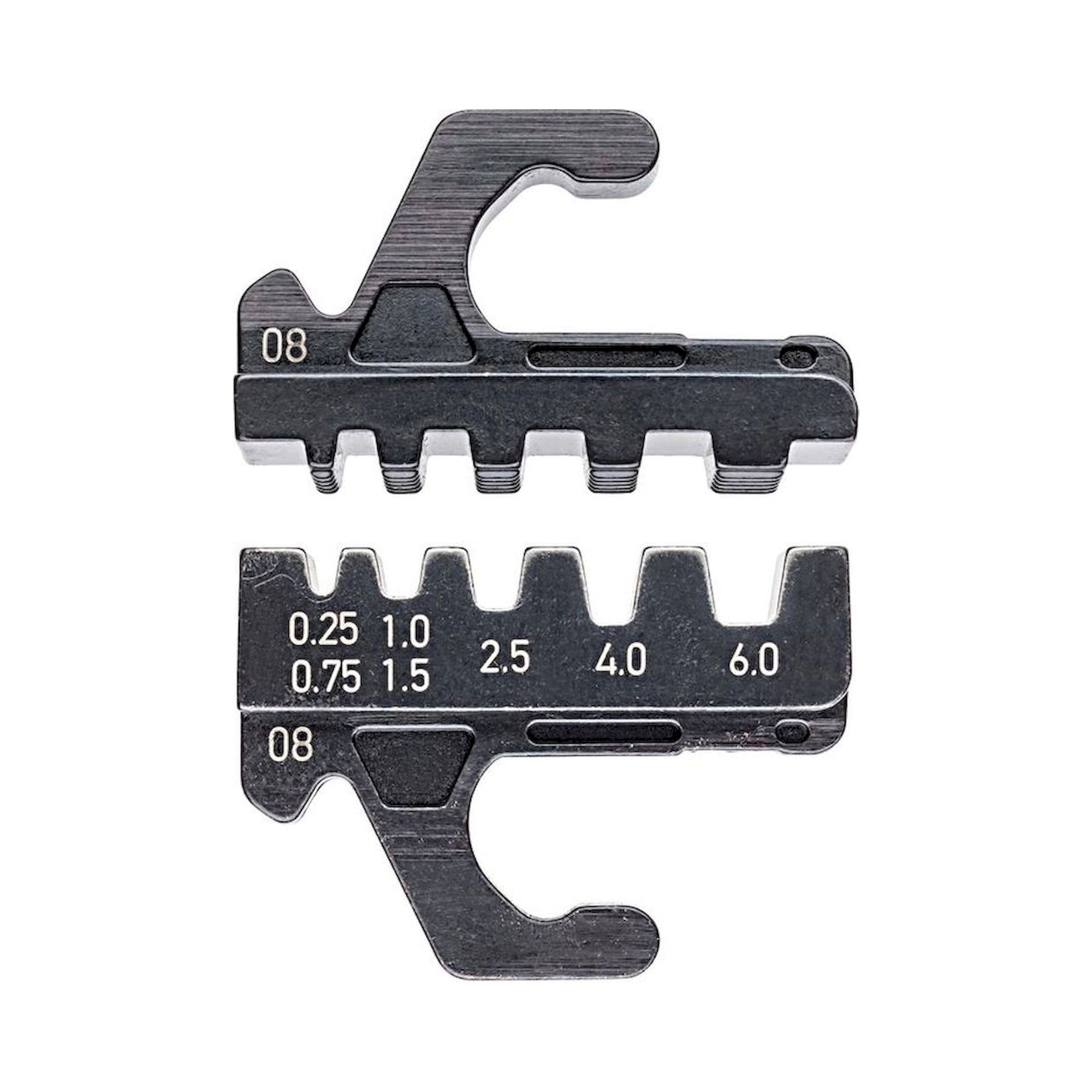 Knipex 97 39 08. Jeu de matrices de sertissage pour embouts isolés + non isolés