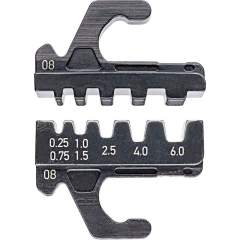 Knipex 97 39 08. Crimping die set for insulated + uninsulated wire  end ferrules.