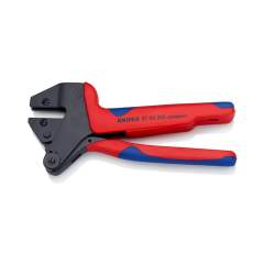 Knipex 97 43 200 A. Crimp-Systemzange, für auswechselbare Crimpeinsätze, brüniert, im Kunststoffkoffer, 200 mm