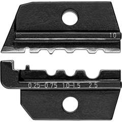Knipex 97 49 10. Crimp insert for uninsulated tube and crimp cable lugs according to DIN 46237 as well as uninsulated butt and crimp connectors according to DIN 46341