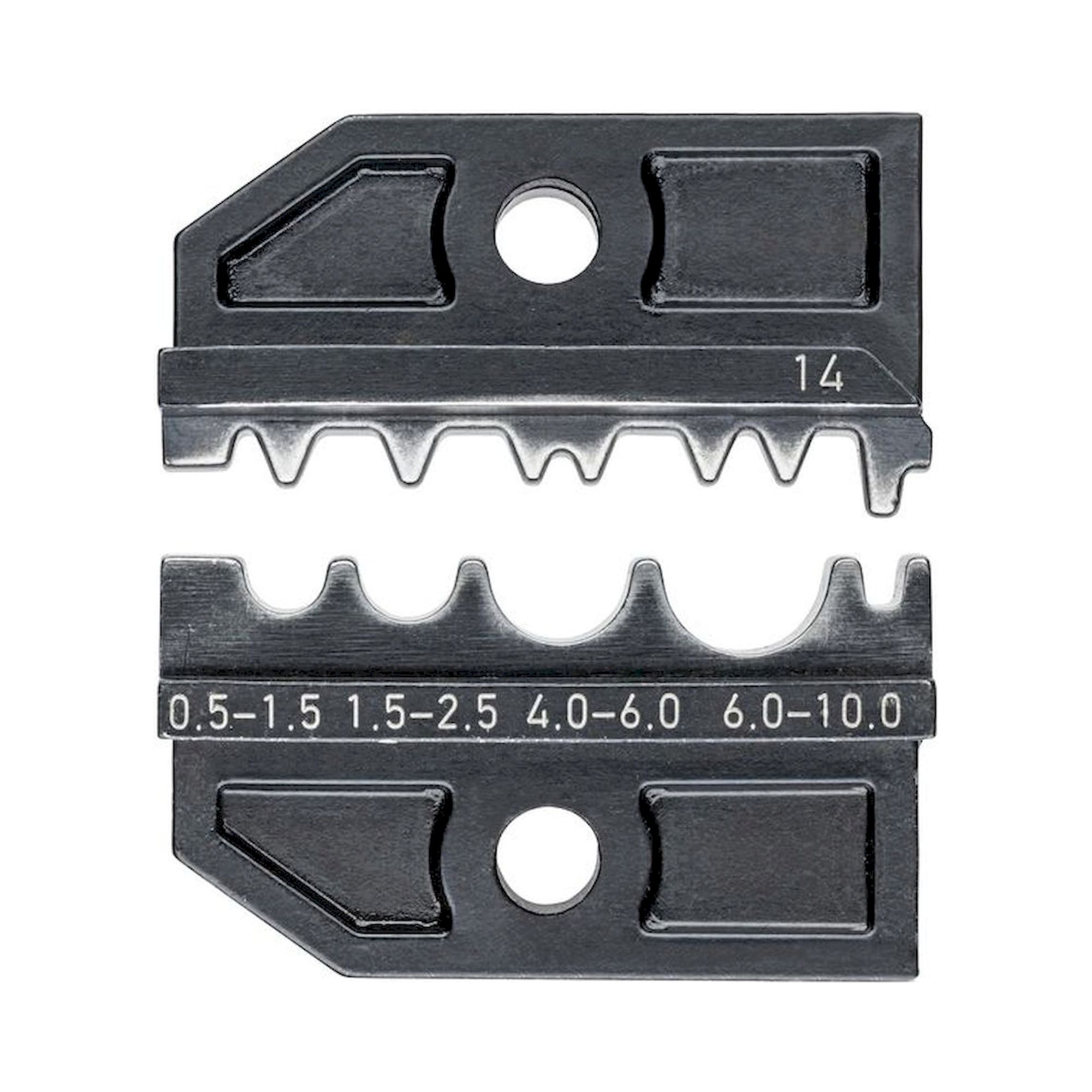 Knipex 97 49 14. Crimp insert for non-insulated crimp, tube and compression cable lugs / crimp, butt and compression connectors