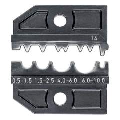 Knipex 97 49 14. Crimpeinsatz für unisolierte Quetsch-, Rohr- und Presskabelschuhe/Quetsch-, Stoß und Pressverbinder