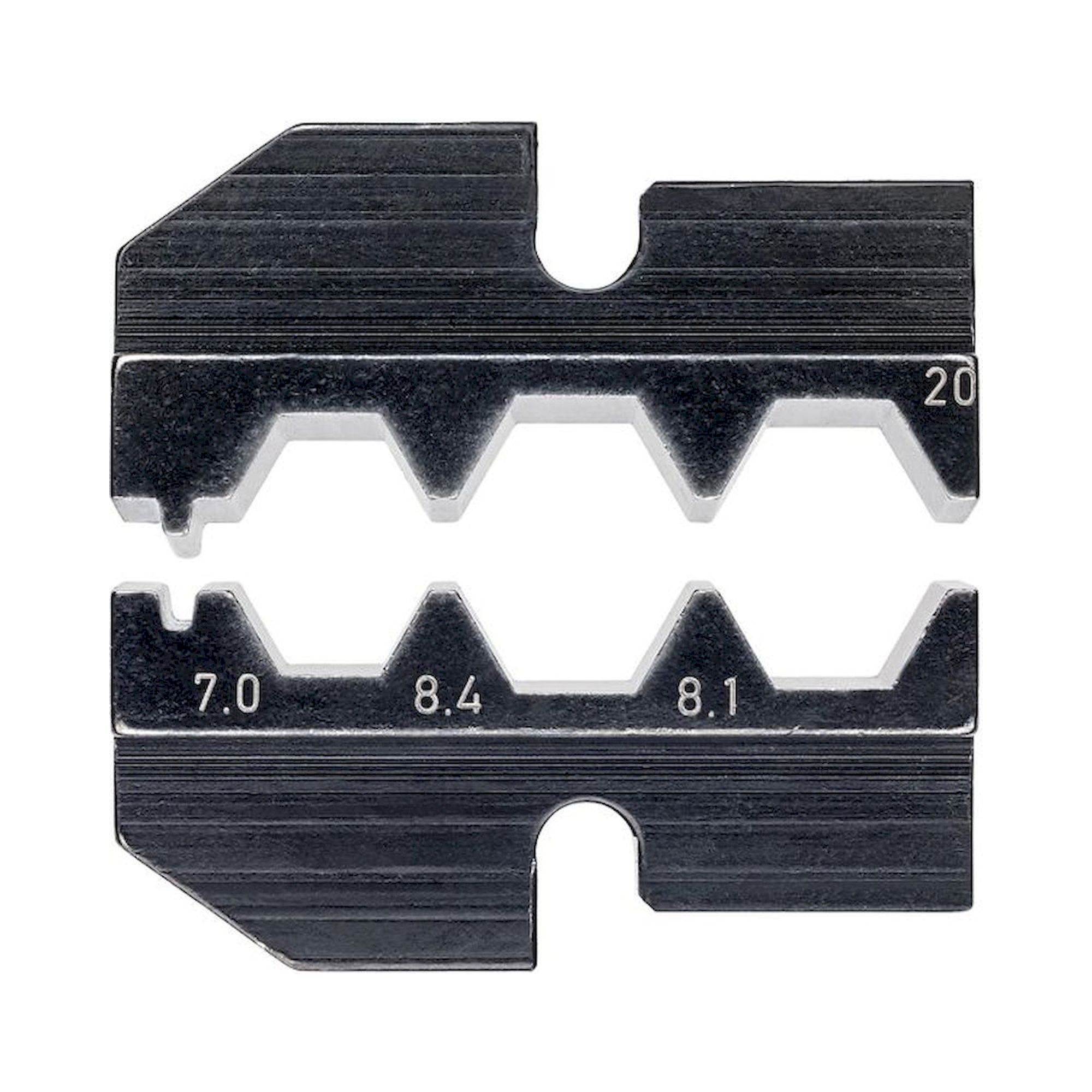 Knipex 97 49 20. Crimp insert for F-connectors for TV and satellite connection.