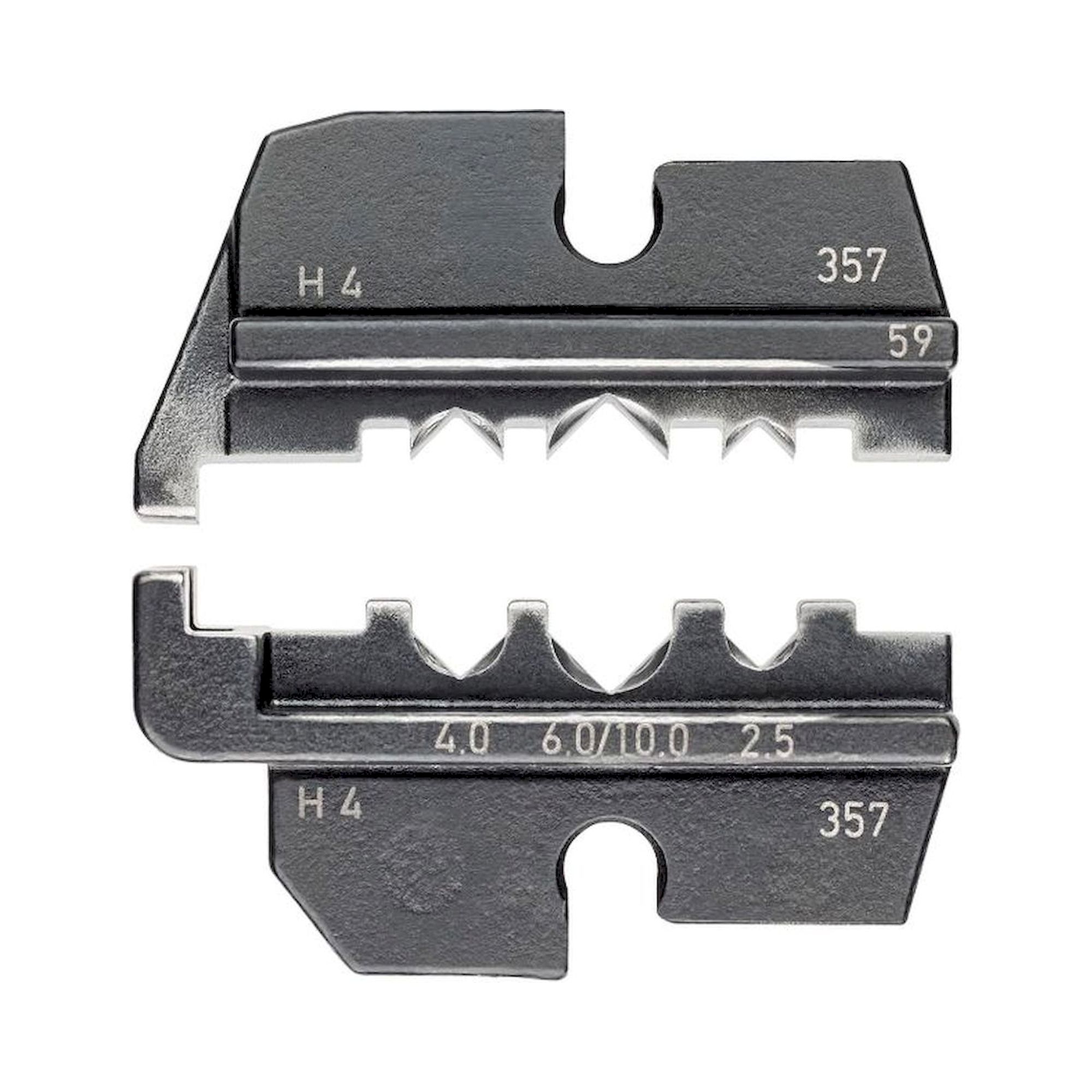 Knipex 97 49 59. Crimping insert for Helios H4 solar connectors (Amphenol)