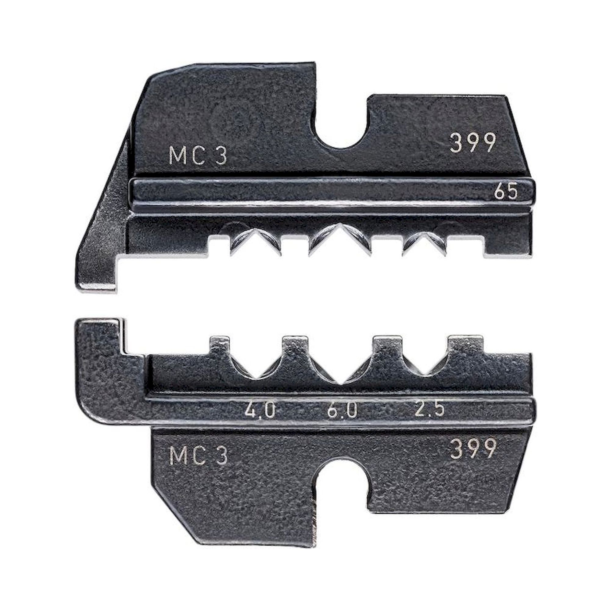 Knipex 97 49 65. Crimping insert for solar connector MC3 (Multi-Contact)