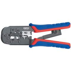 Knipex 97 51 10. Crimping pliers for Western plugs, black oxide finish, RJ 11/12 (6-pin) 9.65 mm RJ 45 (8-pin) 11.68 mm, 190 mm