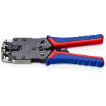 Knipex 97 51 12 SB. Crimping pliers for Western plugs, burnished, RJ 10, RJ 11/12, RJ 45, 200 mm, SB packaging