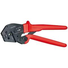 Knipex 97 52 06. Crimping pliers, also for two-hand operation, black oxide finish, for insulated cable lugs + connectors + butt connectors, 250 mm