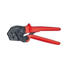 Knipex 97 52 06. Crimping pliers, also for two-hand operation, black oxide finish, for insulated cable lugs + connectors + butt connectors, 250 mm