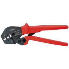 Knipex 97 52 19. Crimping pliers, also for two-hand operation, black oxide finish, for insulated + uninsulated wire  end ferrules, 250 mm