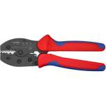 Knipex 97 52 33 SB. PreciForce crimping pliers, burnished, for uninsulated cable lugs and connectors, 220 mm, sales packaging