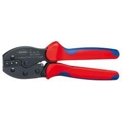 Knipex 97 52 35. PreciForce crimping pliers, black oxide finish, for uninsulated open connectors (4.8 + 6.3 mm), 220 mm