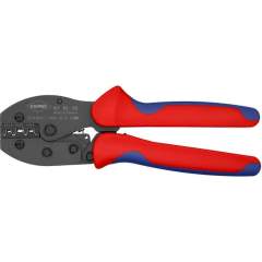 Knipex 97 52 35 SB. PreciForce crimping pliers, burnished, for non-insulated open connectors (4.8 + 6.3 mm), 220 mm, sales packaging