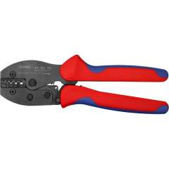 Knipex 97 52 38 SB. PreciForce crimping pliers, burnished, for insulated + non-insulated ferrules, 220 mm, sales packaging