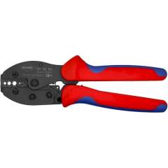 Knipex 97 52 50 SB. PreciForce crimping pliers, burnished, for coaxial BNC connectors, 220 mm, sales packaging