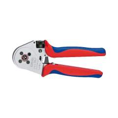 Knipex 97 52 65 A. Four-arbor crimping pliers for turned contacts, chrome-plated, 0.14 - 6 mm2, 250 mm