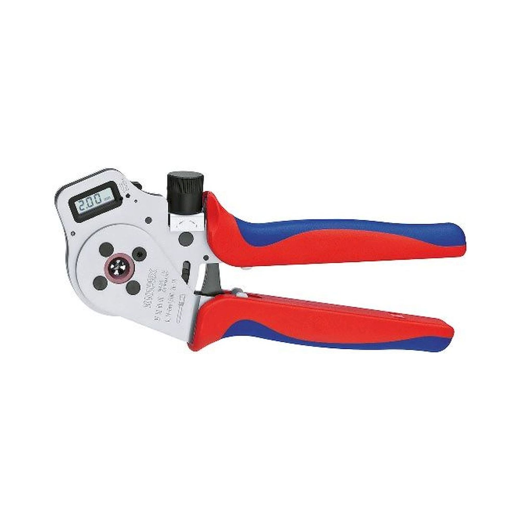 Knipex 97 52 65 DG A. Vierdornpresszangen für gedrehte Kontakte, digital, verchromt, 250 mm