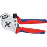 Knipex 97 52 65 DG A. Four-arbor crimping pliers for turned contacts, digital, chrome-plated, 250 mm