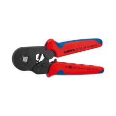 Knipex 97 53 04. Selbsteinstellende Crimpzange für Aderendhülsen mit Seiteneinführung, brüniert, 180 mm