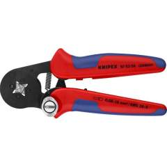 Knipex 97 53 04 SB. Self-adjusting crimping pliers for ferrules with side entry, burnished, 180 mm, sales packaging