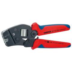 Knipex 97 53 08. Self-adjusting crimping pliers for end sleeves (ferrules) with front entry, black oxide finish, 190 mm