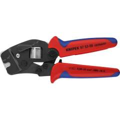 Knipex 97 53 09 SB. Self-adjusting crimping pliers for ferrules with front entry, burnished, 190 mm, sales packaging