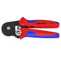 Knipex 97 53 14 SB. Self-adjusting crimping pliers for ferrules with side entry, burnished, 180 mm, sales packaging