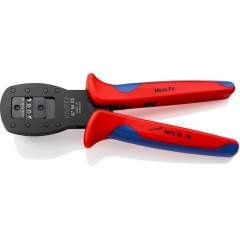 Knipex 97 54 25. Crimping pliers for miniature connectors, parallel crimp, for connectors of the Mini-Fit series from Molex LLC, black oxide finish, 190 mm