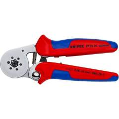 Knipex 97 55 14 SB. Self-adjusting crimping pliers for ferrules with side entry, 0.08 - 10 mm2, chrome-plated, 180 mm, sales packaging