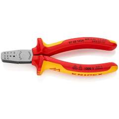 KNIPEX 97 68 145 A. Crimping pliers for wire end ferrules, insulated, VDE tested, 0.25 - 2.5 mm², 145 mm