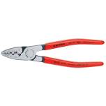 Knipex 97 71 180. Crimping pliers for end sleeves (ferrules), plastic-coated handles, 0.25 - 16.0 mm2, 180 mm