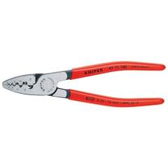 Knipex 97 71 180. Crimping pliers for end sleeves (ferrules), plastic-coated handles, 0.25 - 16.0 mm2, 180 mm