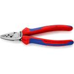 Knipex 97 72 180. Crimping pliers for wire  end ferrules, handles with multi-component sleeves, 0.25 - 16.0 mm2, 180 mm