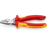 Knipex 97 78 180 T. Crimping pliers for wire  end sleeves, insulated, VDE tested, 0.25 - 16.0 mm2, fastening eyelet, 180 mm
