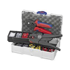 Knipex 97 90 10. Crimp-Sortiment 97 90 10 für Aderendhülsen, 0,08 bis 10 mm², inkl. Crimp- und Abisolierzange im Koffer