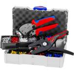 Knipex 97 90 14. Crimping set 97 90 14 for ferrules, 0.14 to 16 mm2, incl. Twistor crimping pliers and PreciStrip16 stripping pliers in a case