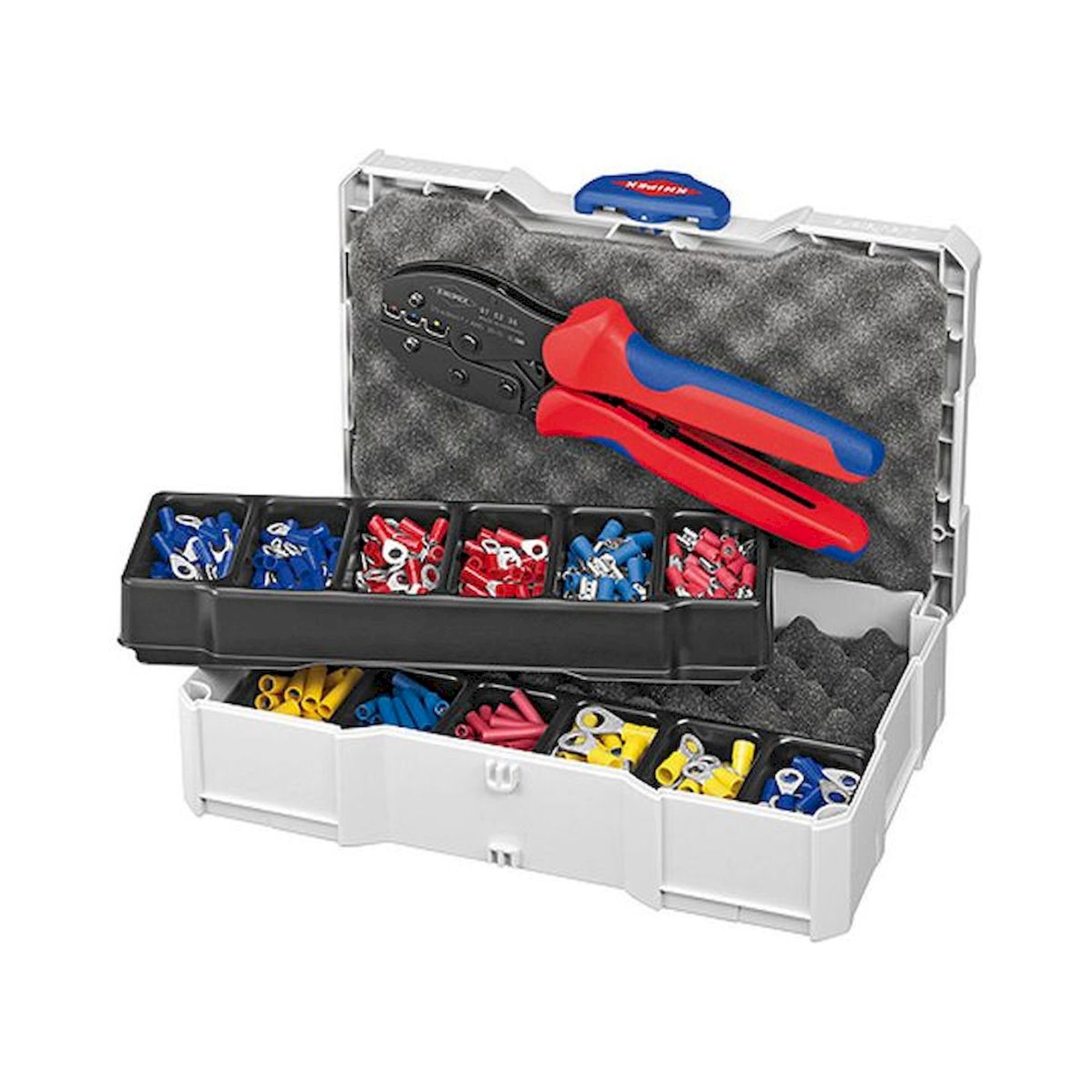 Knipex 97 90 21. Crimp set 97 90 21 for cable connectors, 0.5 to 6 mm2, incl. PreziForce crimping tool in case