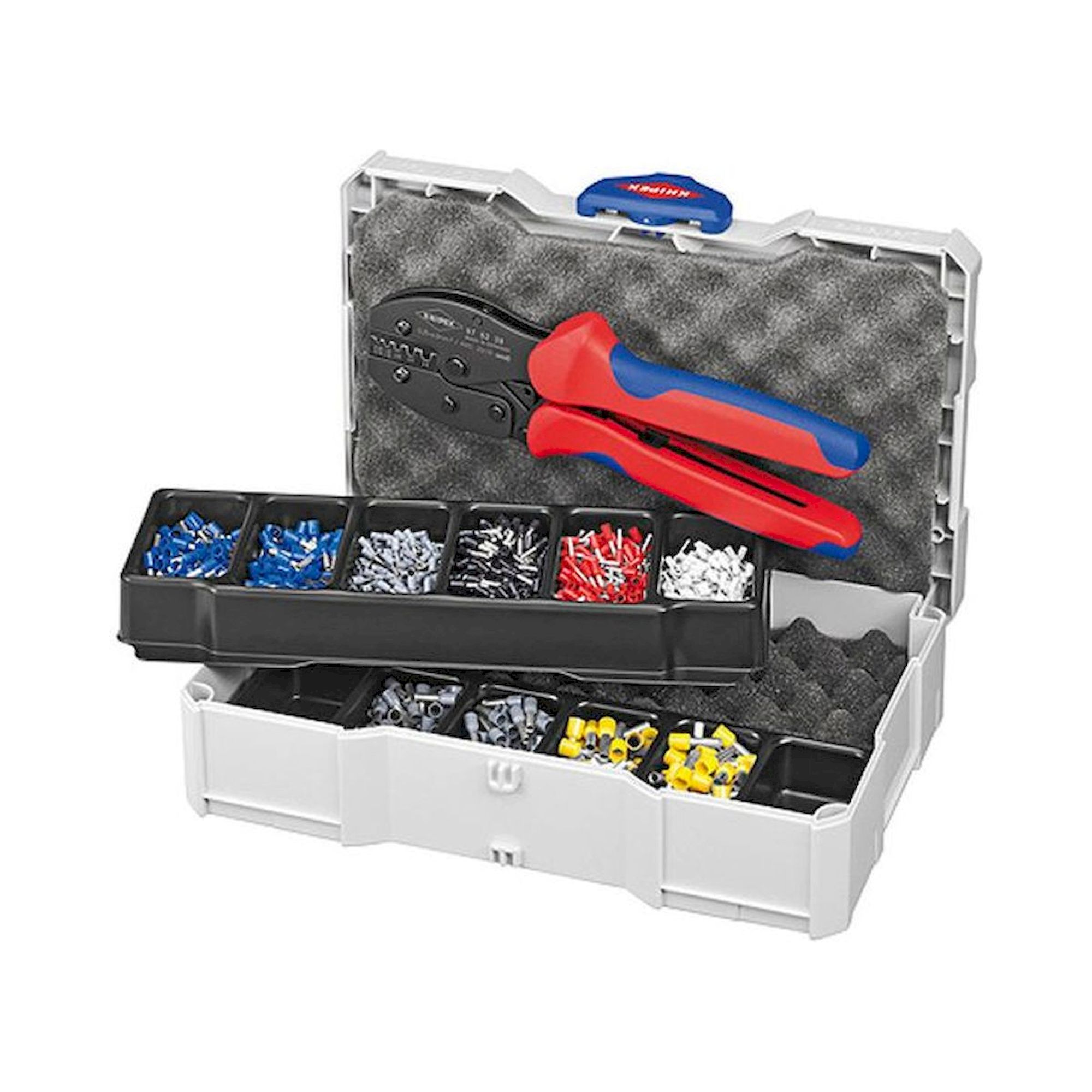 Knipex 97 90 23. Crimp set 97 90 23 for ferrules, 0.25 to 6 mm2 Incl. PreziForce crimping pliers in case