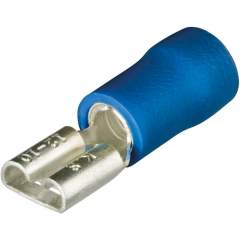 Knipex 97 99 011. Flat receptacles, insulated, blue, connector width 4.8 mm, 100 pieces