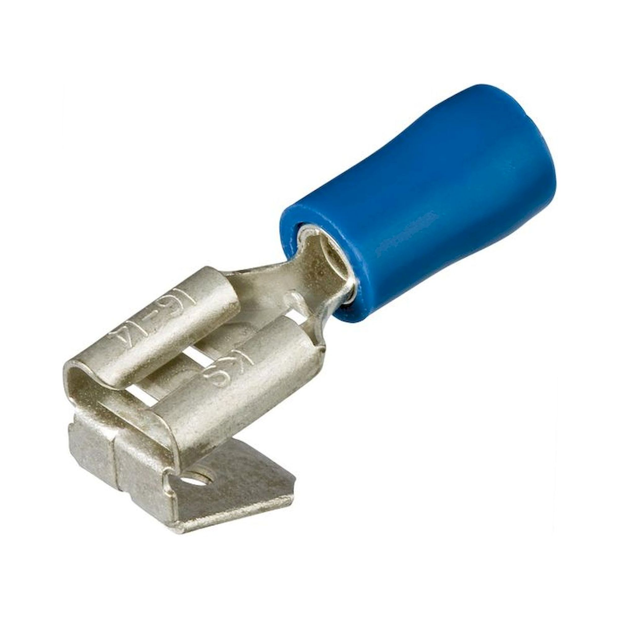 Knipex 97 99 091. Flat receptacles with branch insulated, blue, connector width 6.3 mm, cable 1.5 - 2.5 mm2, 100 pieces