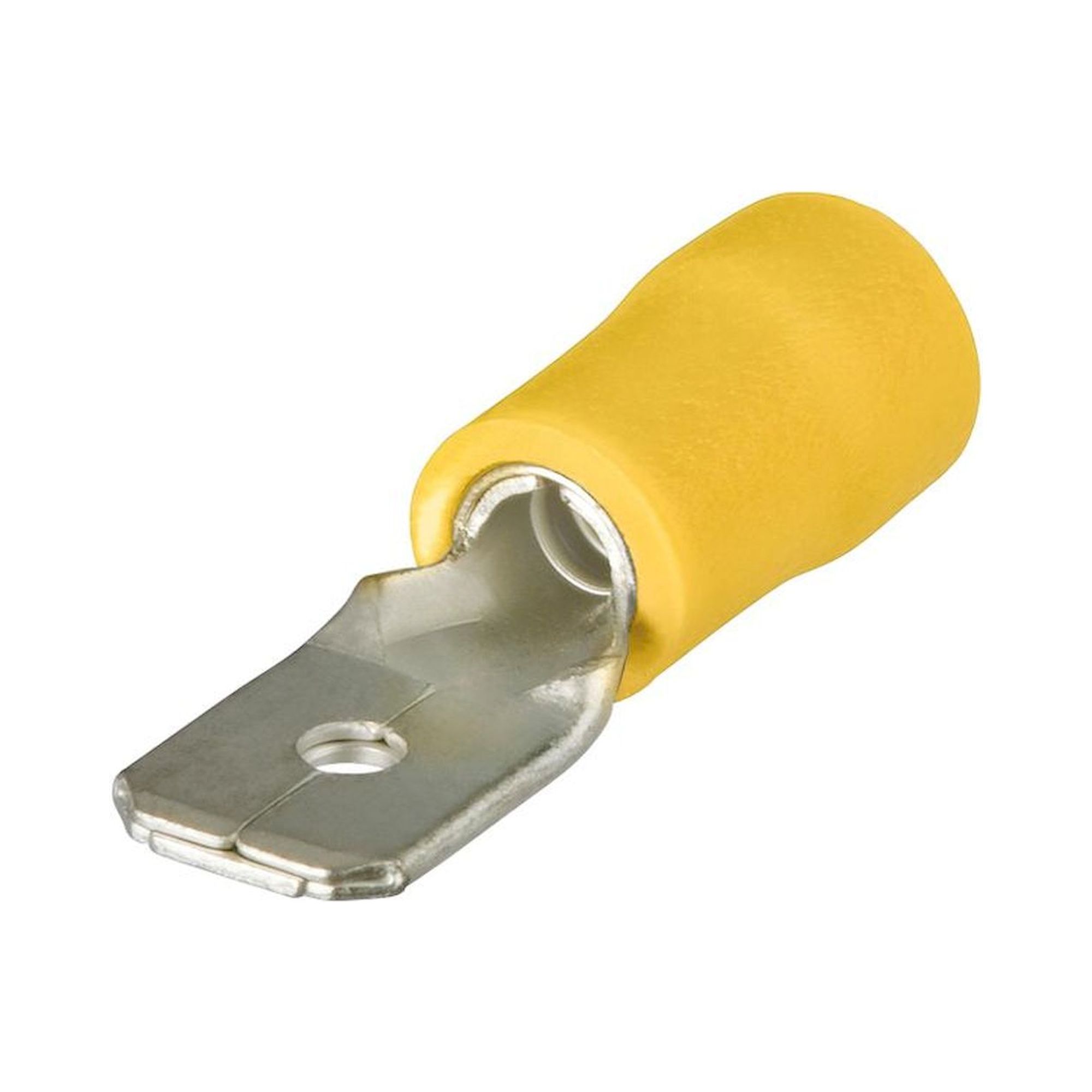 Knipex 97 99 112. Flat plug insulated, yellow, plug width 6.3 mm, cable 4 - 6 mm2, 100 pieces