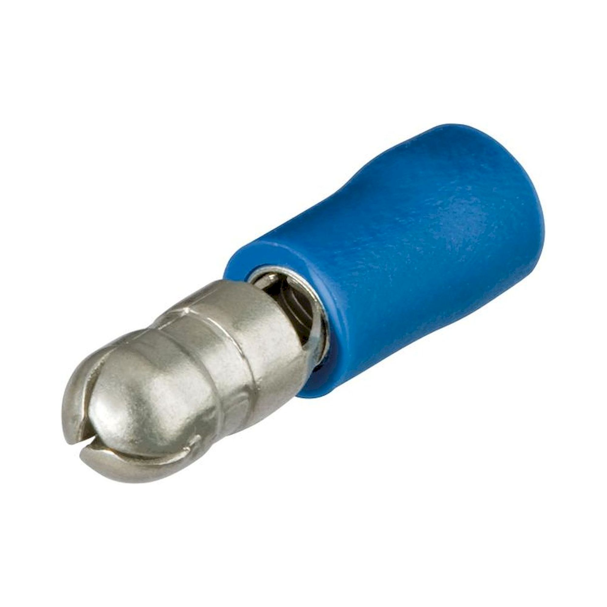 Knipex 97 99 151. Ro with plug insulated, blue, pure tin-plated, plug diameter 5 mm, 100 pieces