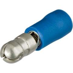 Knipex 97 99 151. Rundstecker isoliert, blau, reinverzinnt, Steckerdurchmesser 5 mm, 100 Stück