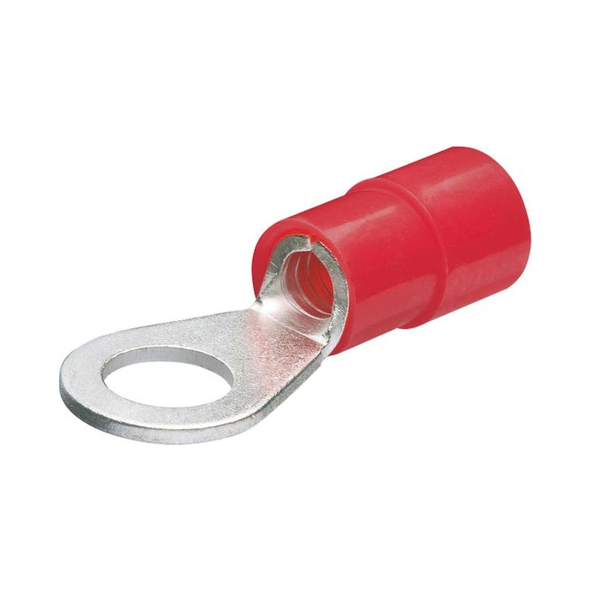 Knipex 97 99 171. Cable lugs, ring-shaped insulated, red, pure tin-plated, screw diameter 4 mm, 200 pieces