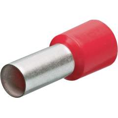 Knipex 97 99 332. Aderendhülsen mit Kunststoffkragen, Crimpbereich 8 mm, Kabel 1 mm², rot, 200 Stück