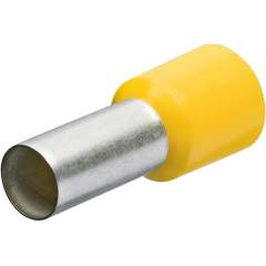 Knipex 97 99 336. Aderendhülsen mit Kunststoffkragen, Crimpbereich 12 mm, Kabel 6 mm², gelb, 100 Stück