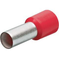 Knipex 97 99 337. wire  end sleeves with plastic collar, crimping area 12 mm, cable 10 mm2, red, 100 pieces