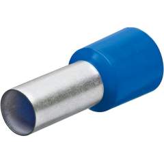 Knipex 97 99 338. Aderendhülsen mit Kunststoffkragen, Crimpbereich 12 mm, Kabel 16 mm², blau, 100 Stück