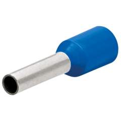 Knipex 97 99 354. Aderendhülsen mit Kunststoffkragen, Crimpbereich 10 mm, Kabel 2,5 mm², blau, 200 Stück