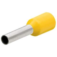 Knipex 97 99 356. Aderendhülsen mit Kunststoffkragen, Crimpbereich 18 mm, Kabel 6 mm², gelb, 100 Stück